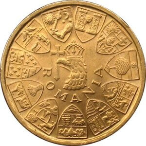 Moneda/Medalla de Oro 20 Lei Rumania Ardelaul Nostru 6.55 g Año 1944