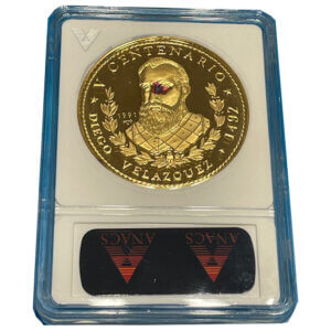 Mobeda de Oro 31.1 gramos 100 Pesos Cuba Diego Velazquez 1991