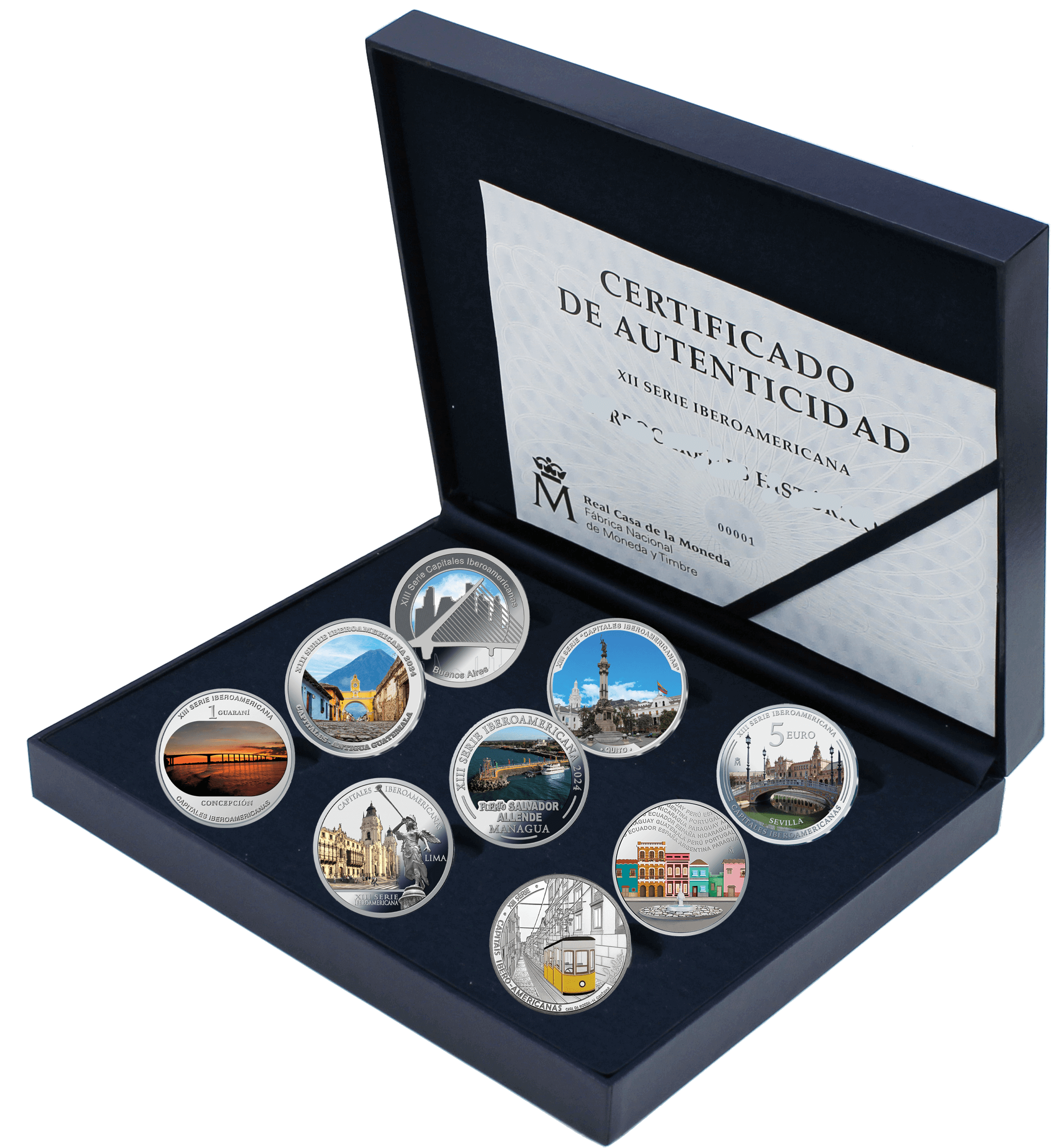 Colección Monedas Plata Capitales Iberoamericanas 2024