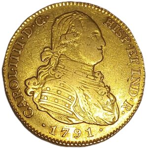 Moneda oro 4 Escudos CARLOS IIII . Año 1791