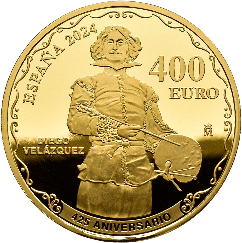 Moneda 27 g Oro Juan Carlos 400 Triunfo de Baco Año 2024