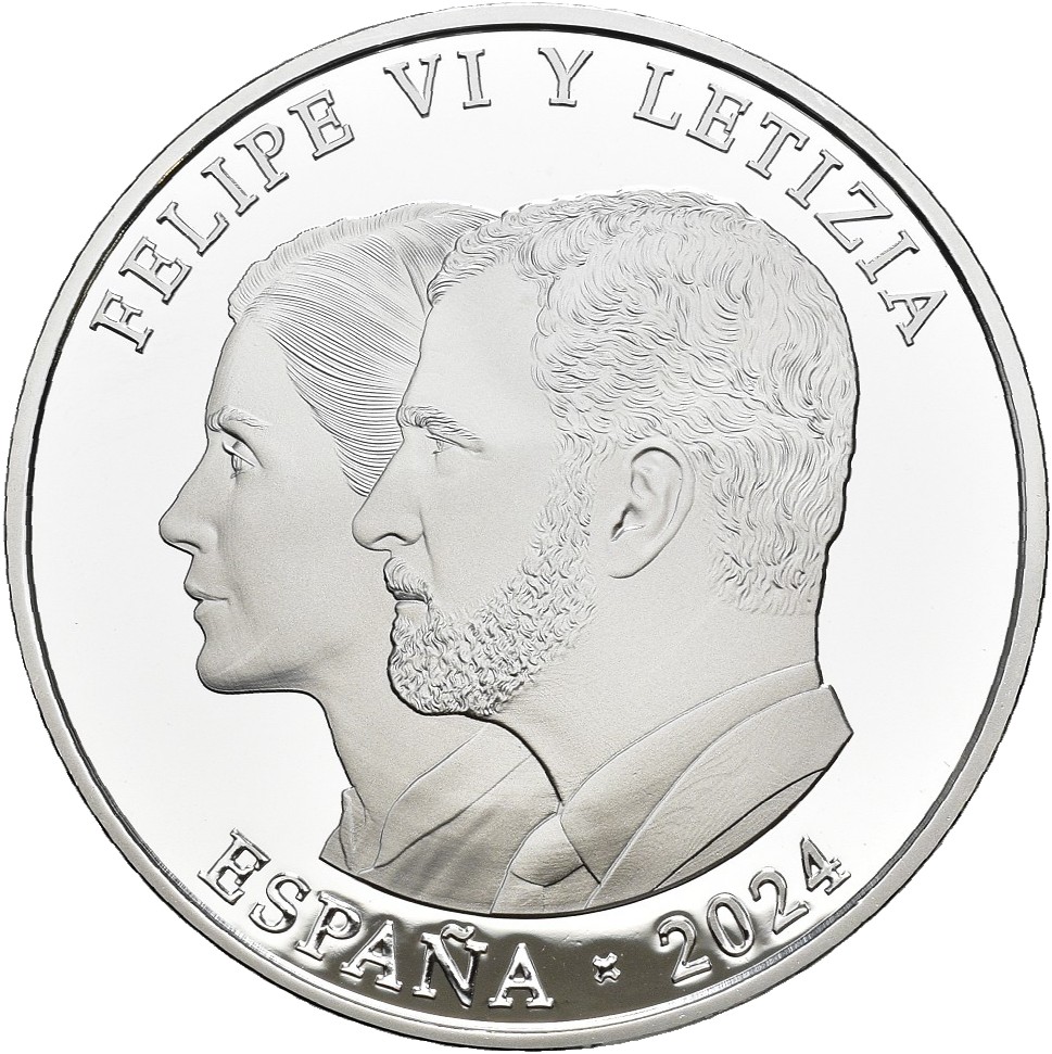Moneda Plata 27 gramos 10 EUROS X ANIVERSARIO DE LA PROCLAMACION - Imagen 2