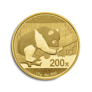 Moneda 15 g de oro Panda Chino 2016