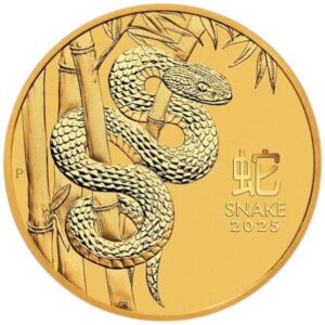Moneda de 1 Oz Oro Año de la Serpiente Australia . 31.10 gramos Año 2025