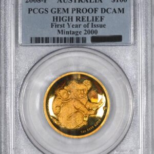 Moneda 1 Onza oro KOALA Año 2008 Australia 31.10 g PCGS