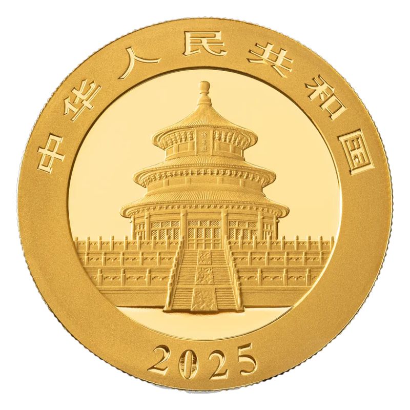 Moneda Oro Panda Chino 100 Yuanes 8 gramos de oro 2025