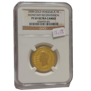 Moneda de Oro 15.55 gramos Conmemorativa Año 2008 CERTIFICADO NGC