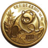 Moneda de oro Panda Chino 1 Onza 31.10 g de oro 100 yuanes Año 1990