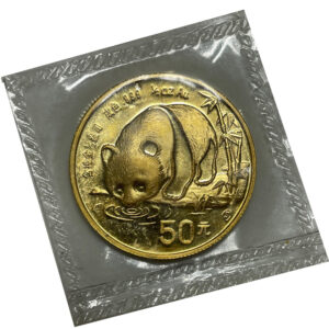 Moneda 15.55 g de oro Panda Chino 1987