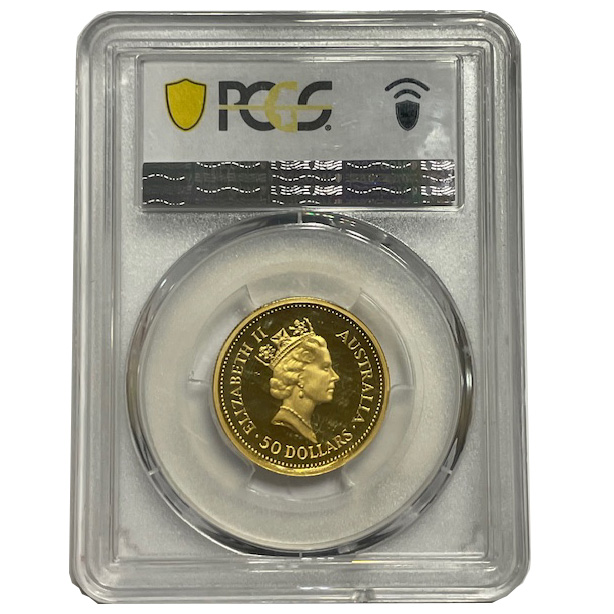 Moneda de oro 1/2 Onza Canguro /50 Dolares. / NUGGET / PCGS