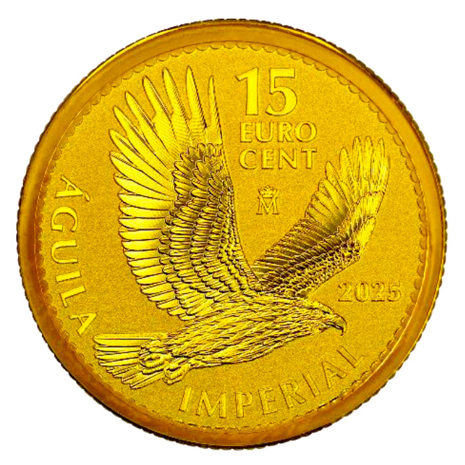 Moneda 1/10 Onza 3,111 Gramos oro ÁGUILA IMPERIAL 0.15 Euros Año 2025 España