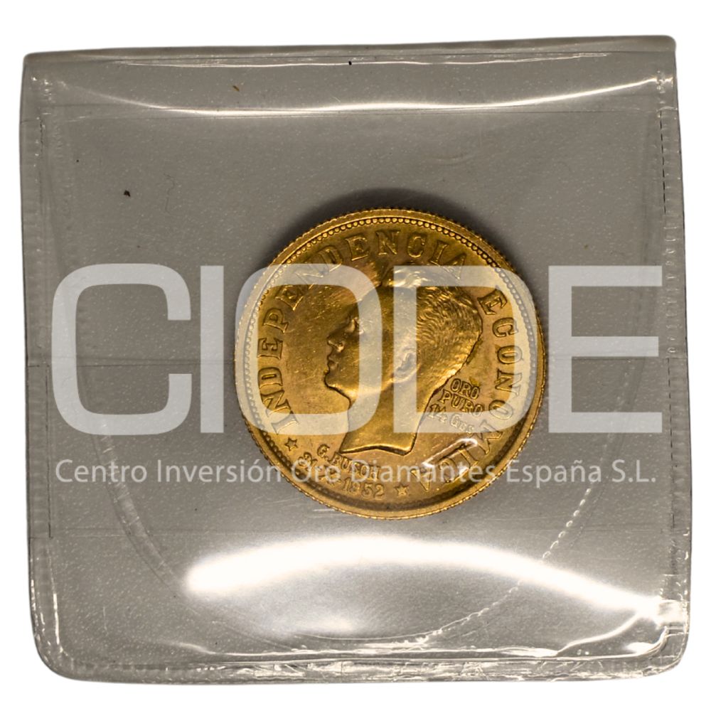 Moneda de oro 15,56gr 20 Bolivianos 31-X-1952 Rep. Bolivia LEI 900 "G.Busch" - Imagen 3